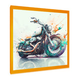 Modern Vibrant Motorcycle - Motorcycle Canvas Wall Art