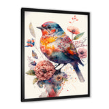 Cute Bird Floral Art - Bird Wall Decor