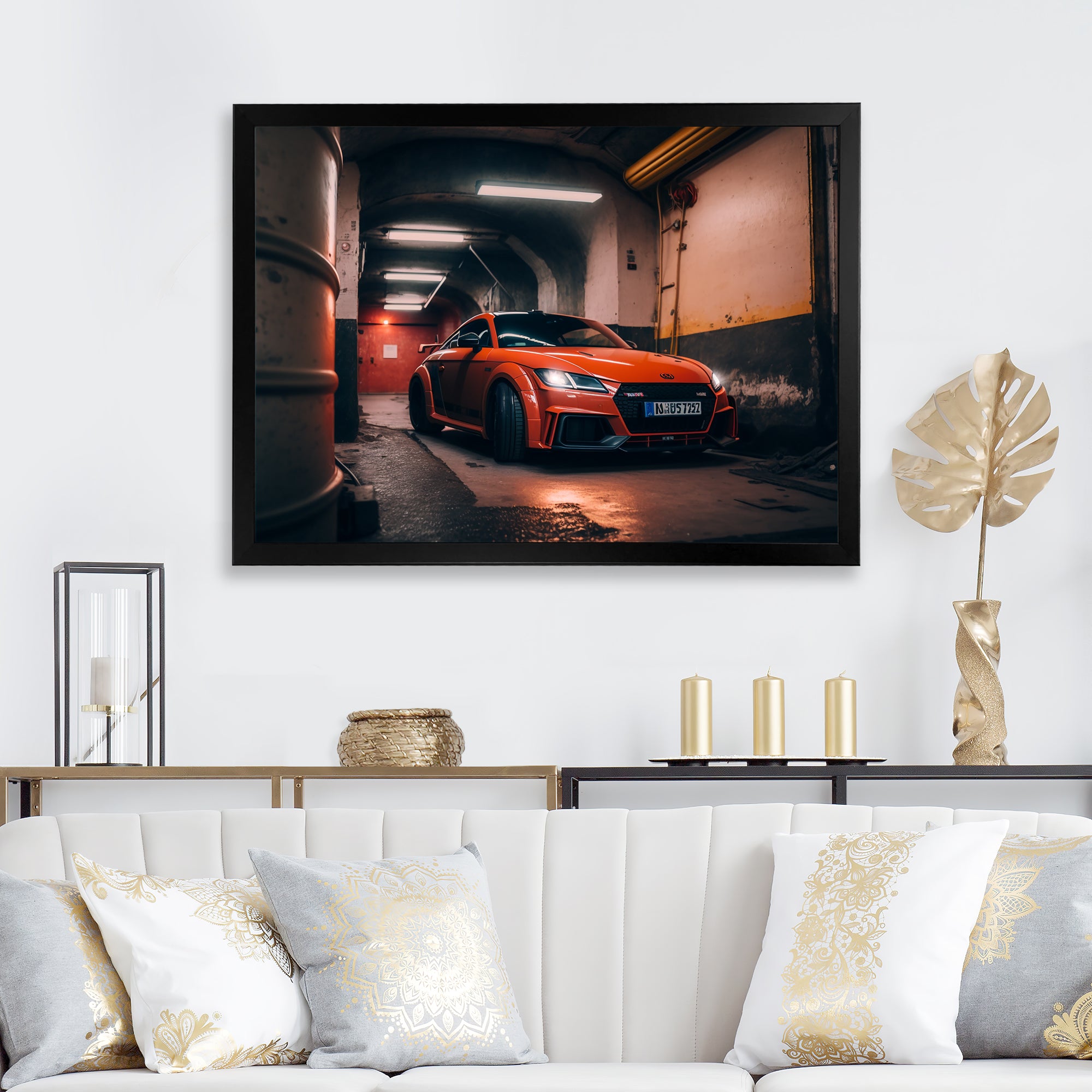 Tt In Underground Garage - Car Exotic Canvas Wall Art