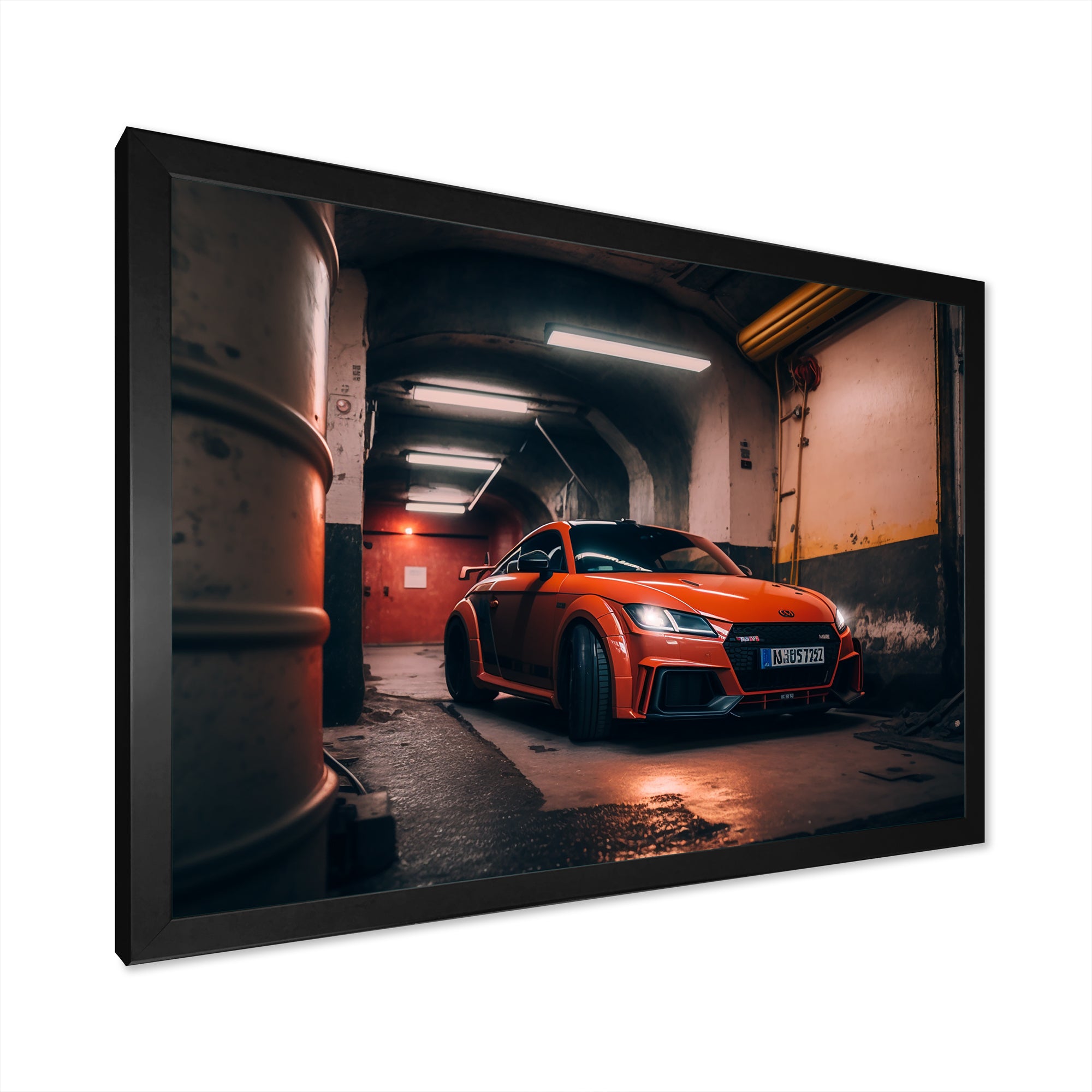 Tt In Underground Garage - Car Exotic Canvas Wall Art