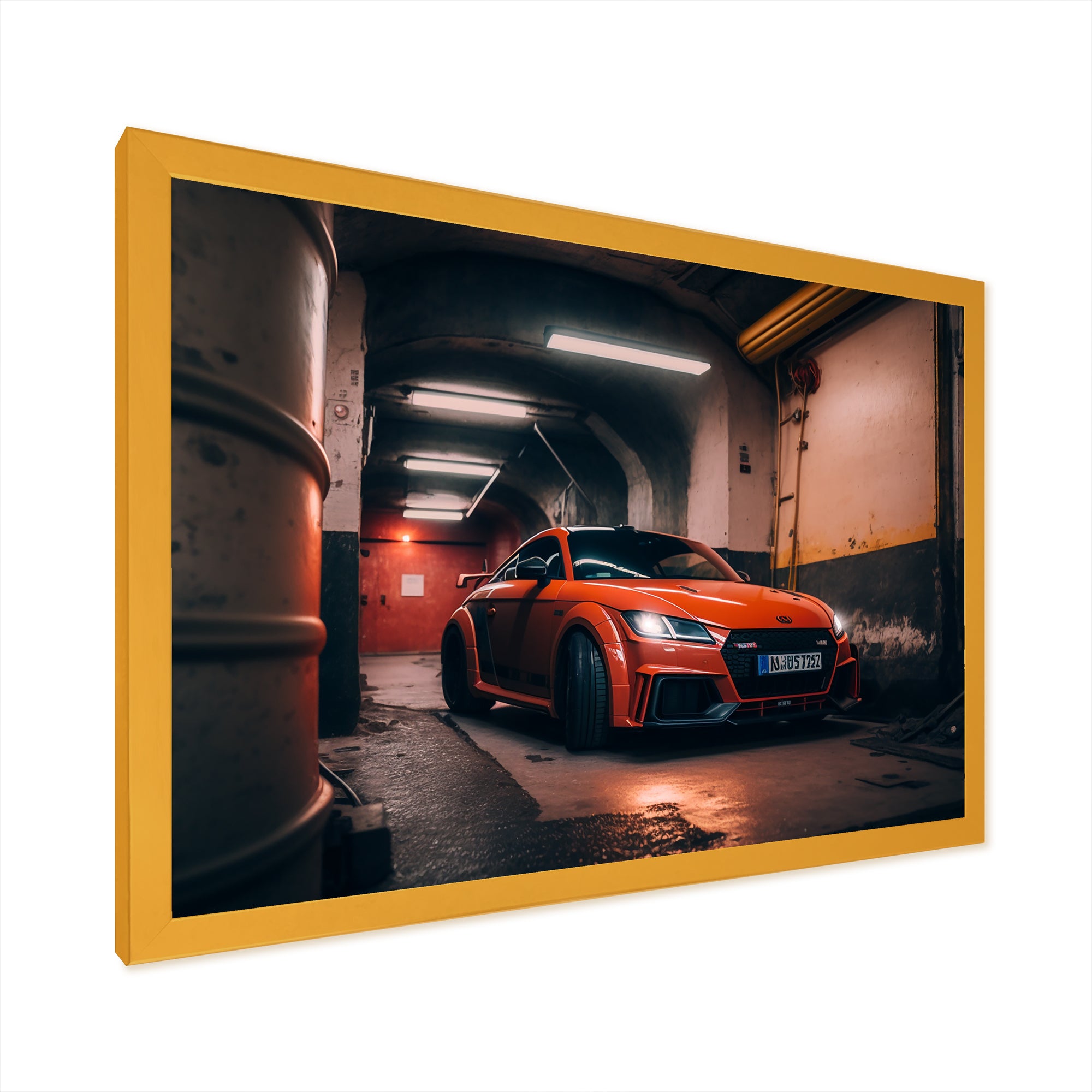 Tt In Underground Garage - Car Exotic Canvas Wall Art