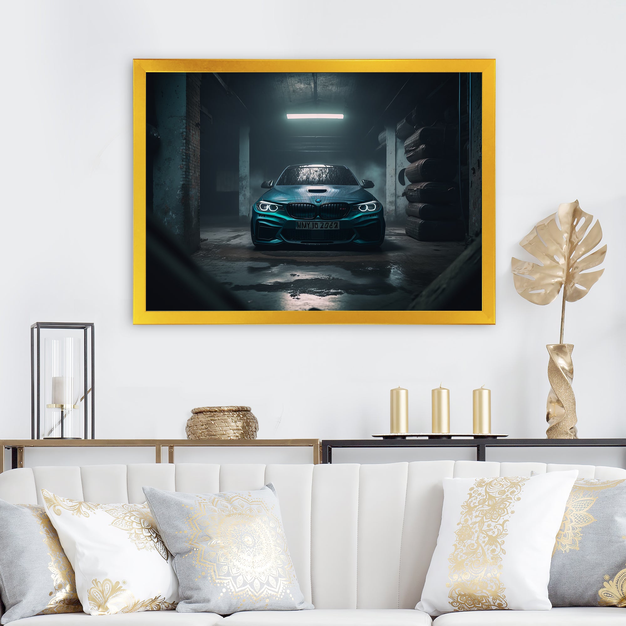 240 In Underground Garage - Car Exotic Canvas Wall Art