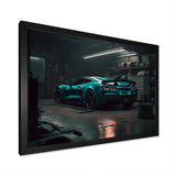 Vette In Underground Garage - Car Exotic Canvas Wall Art