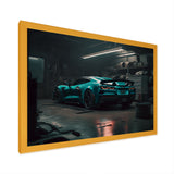 Vette In Underground Garage - Car Exotic Canvas Wall Art