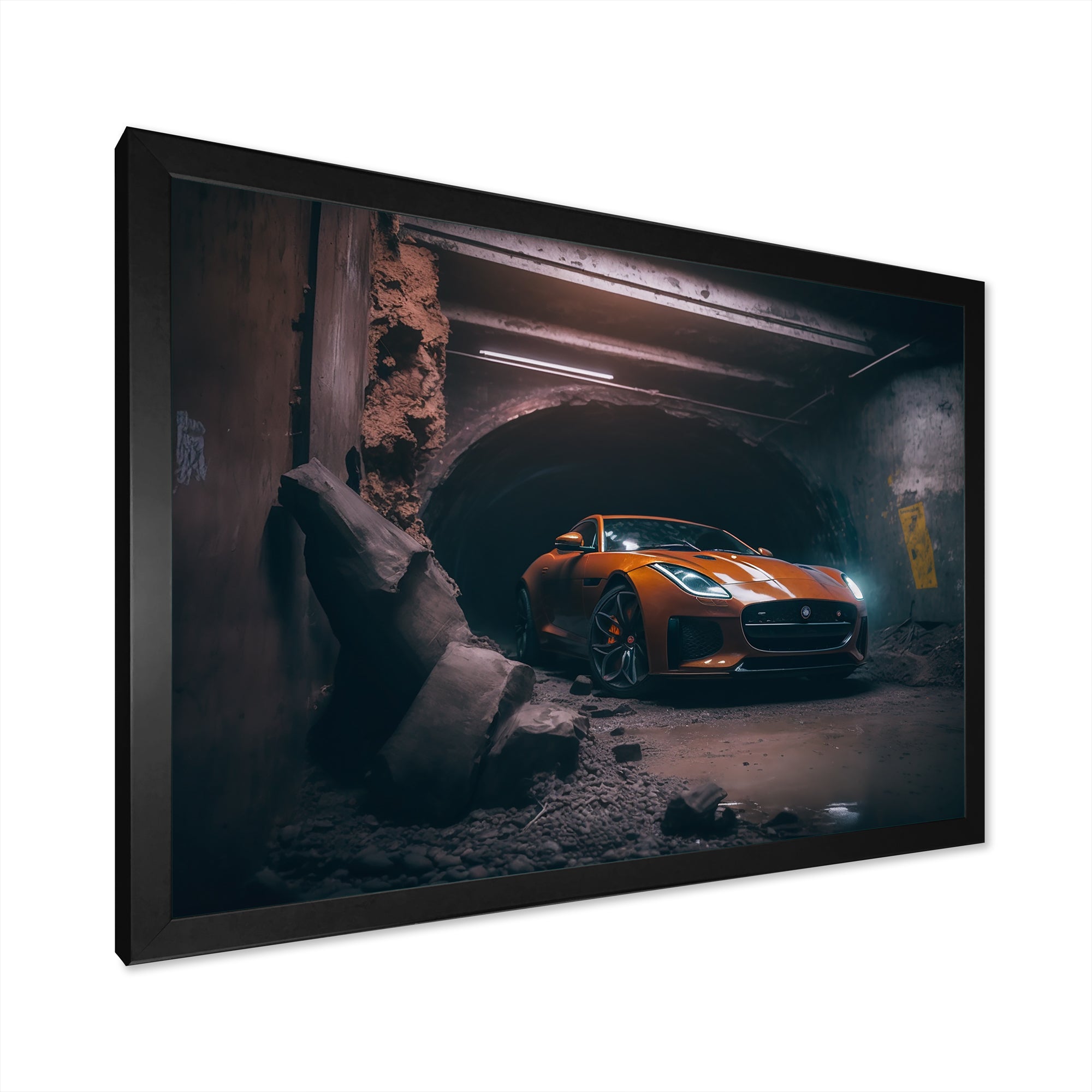F In Underground Garage - Car Exotic Canvas Wall Art