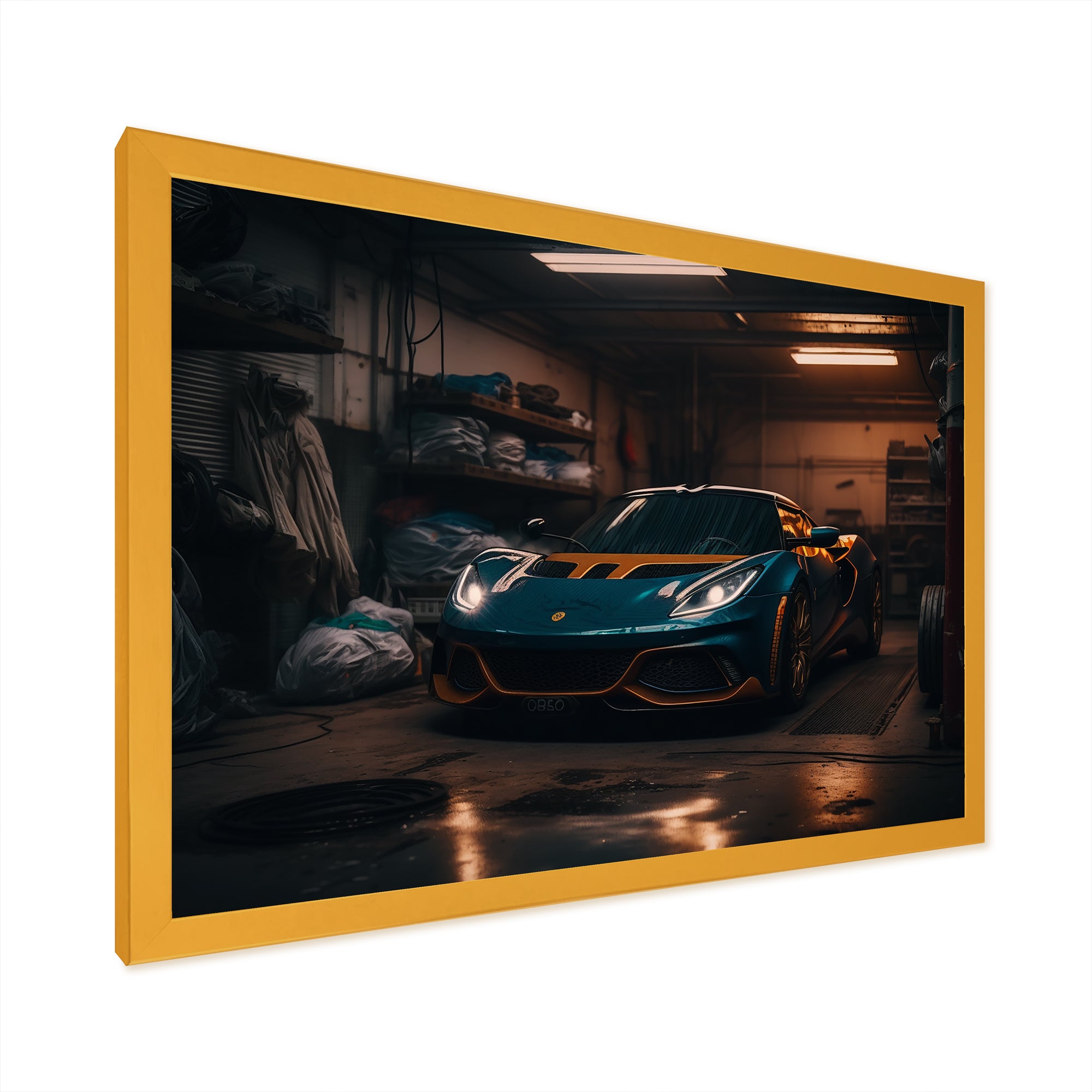 Uk Car In Underground Garage - Car Exotic Canvas Wall Art