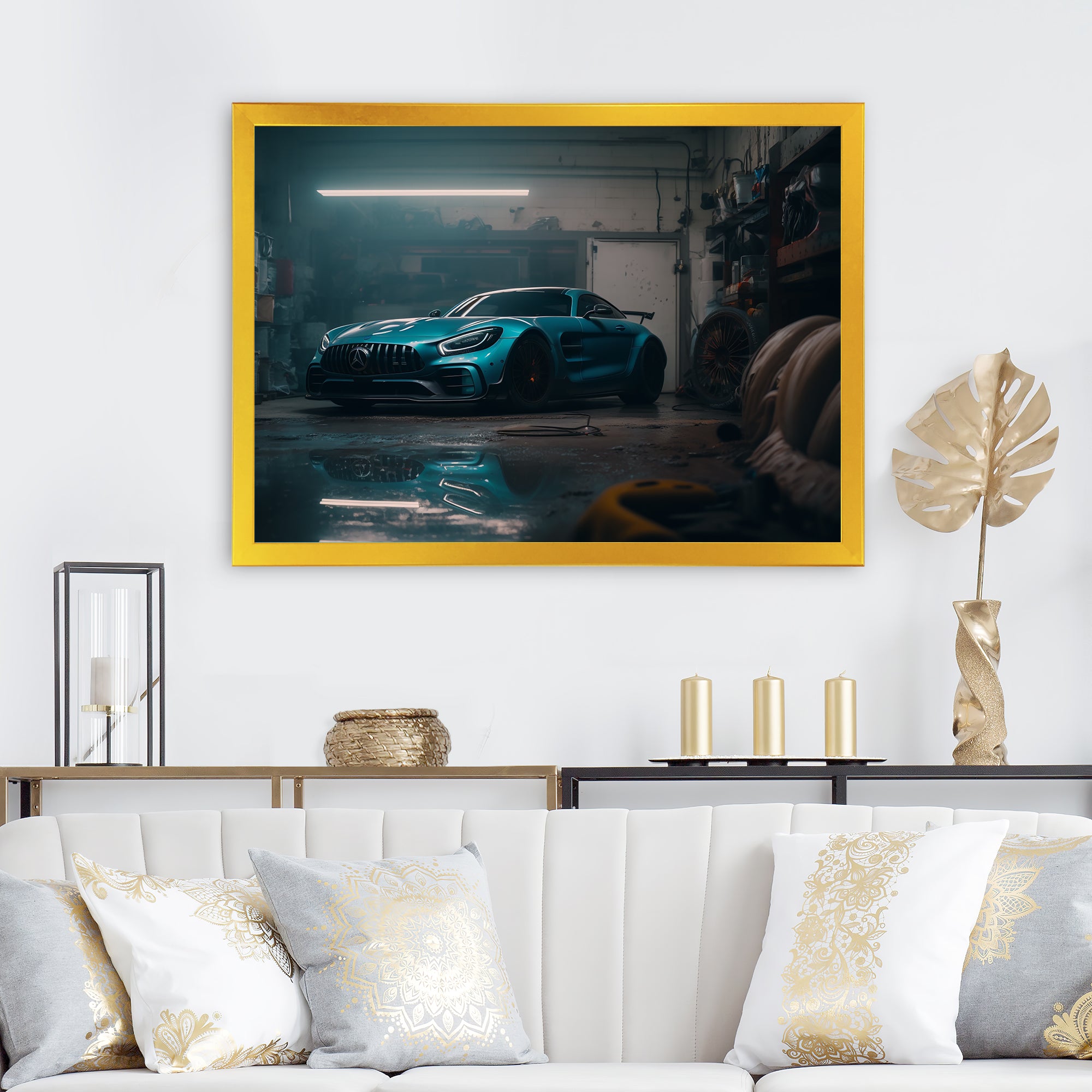 Gt In Underground Garage - Car Exotic Canvas Wall Art