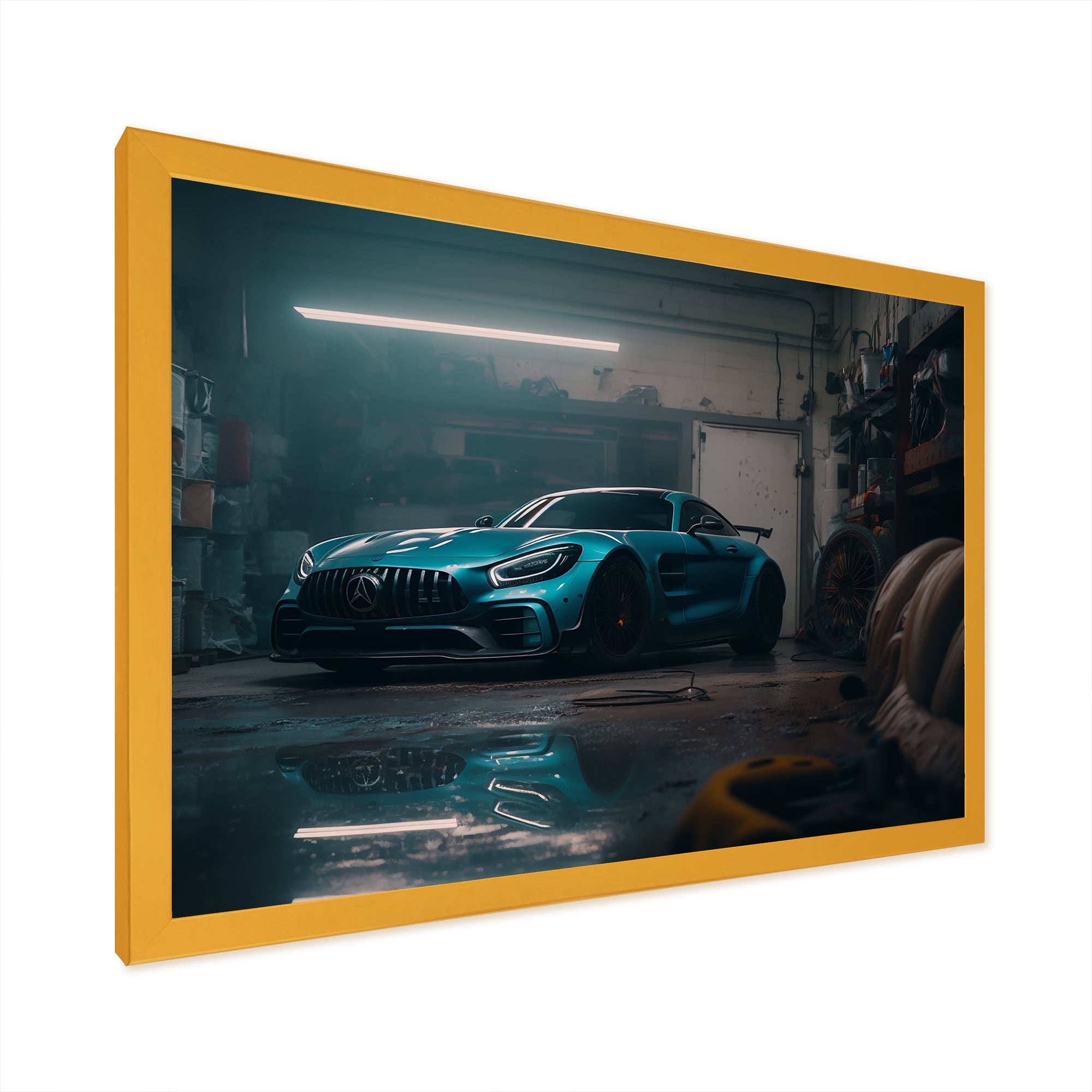Gt In Underground Garage - Car Exotic Canvas Wall Art