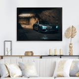 SL In Underground Garage - Car Exotic Canvas Wall Art