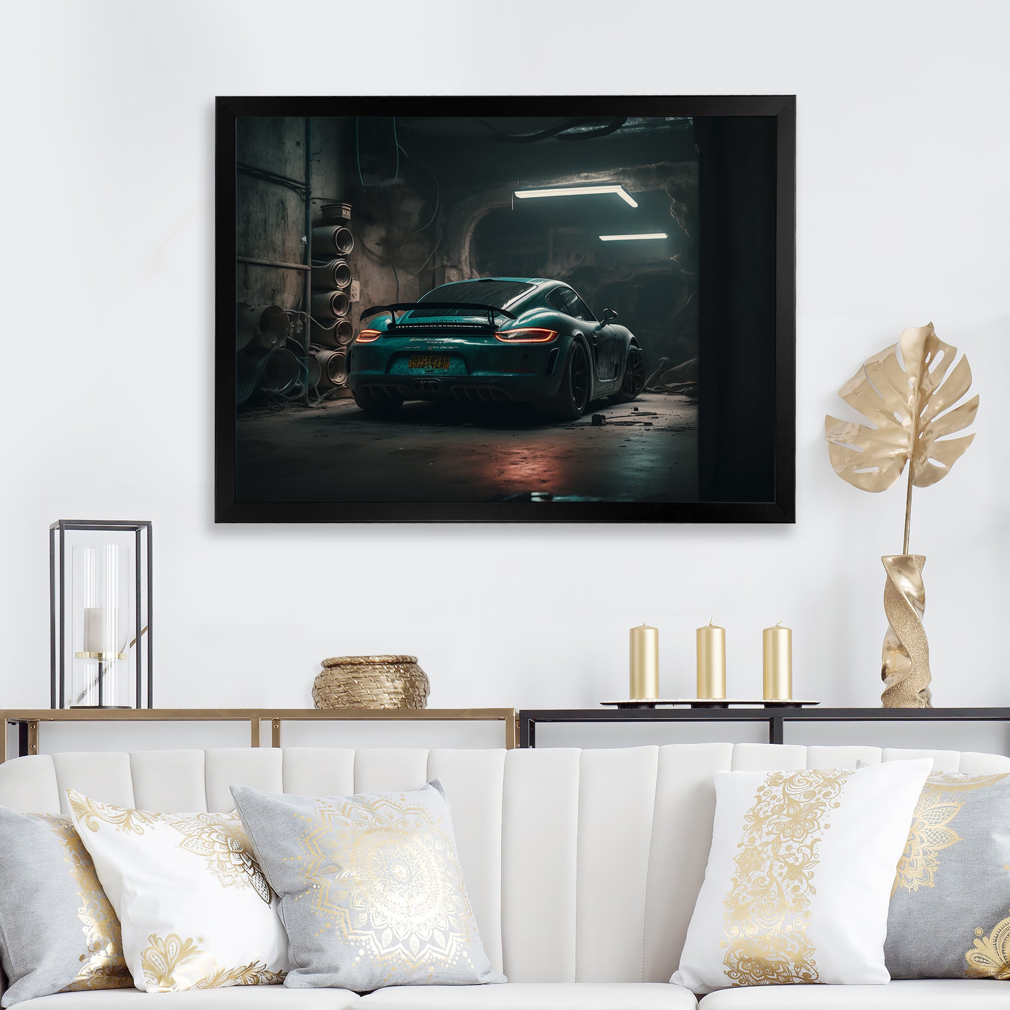 718 In Underground Garage - Car Exotic Canvas Wall Art