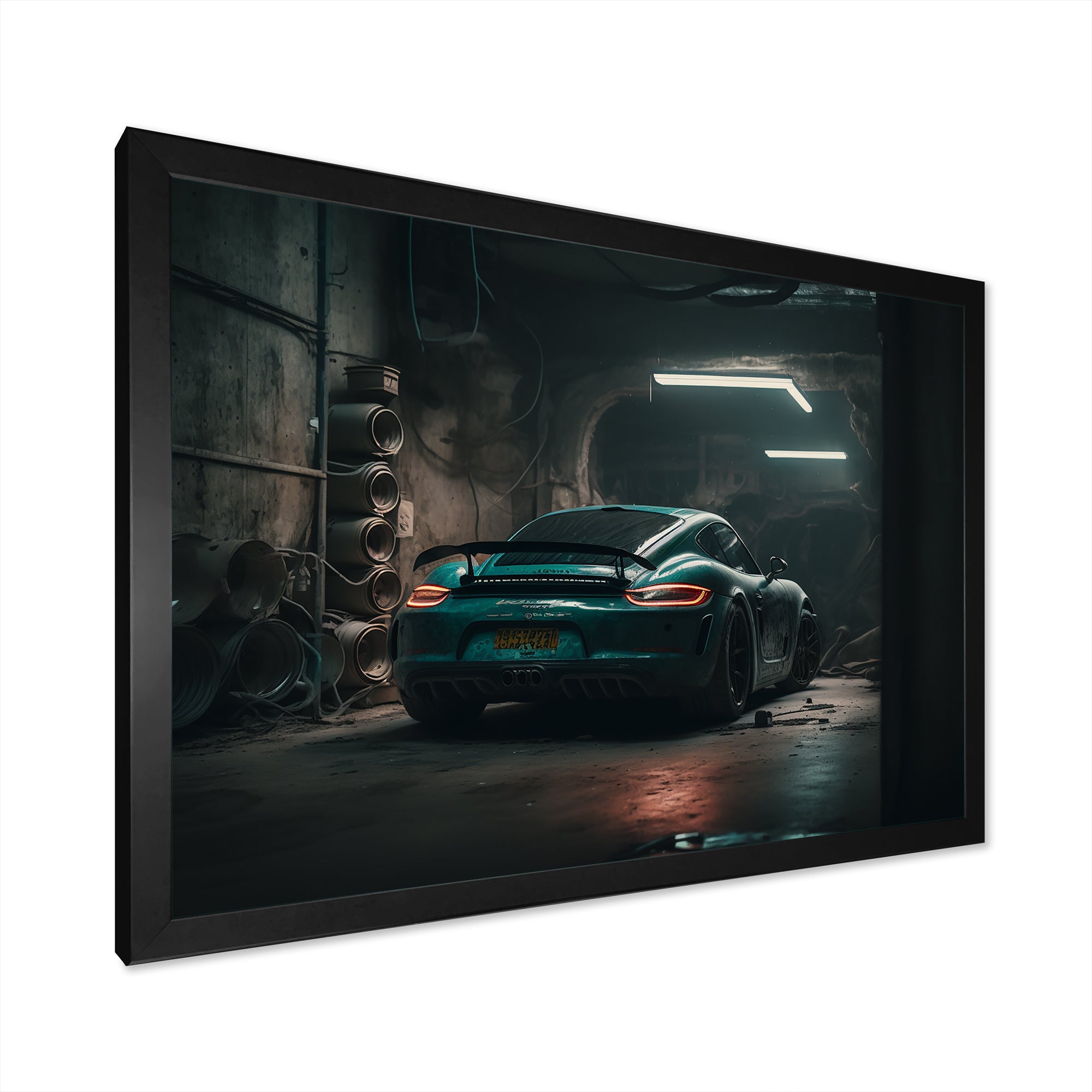718 In Underground Garage - Car Exotic Canvas Wall Art