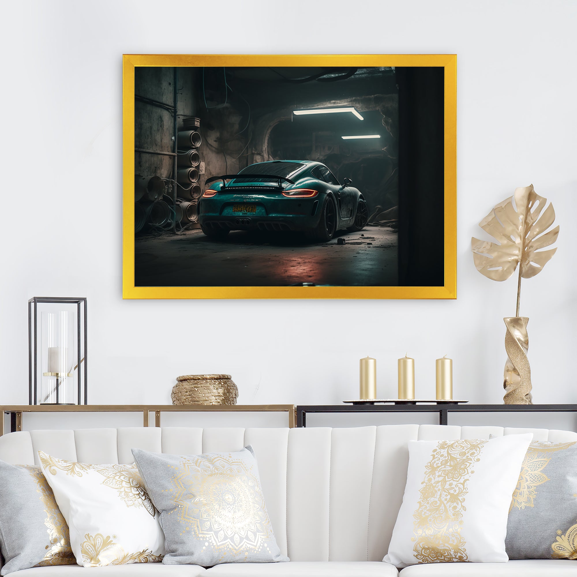 718 In Underground Garage - Car Exotic Canvas Wall Art