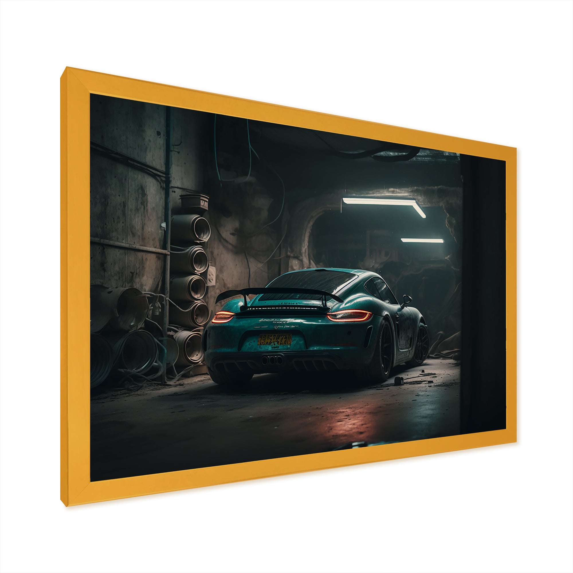 718 In Underground Garage - Car Exotic Canvas Wall Art