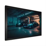 Hybrid Power In Underground Garage - Car Exotic Canvas Wall Art