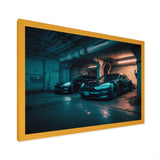 Hybrid Power In Underground Garage - Car Exotic Canvas Wall Art