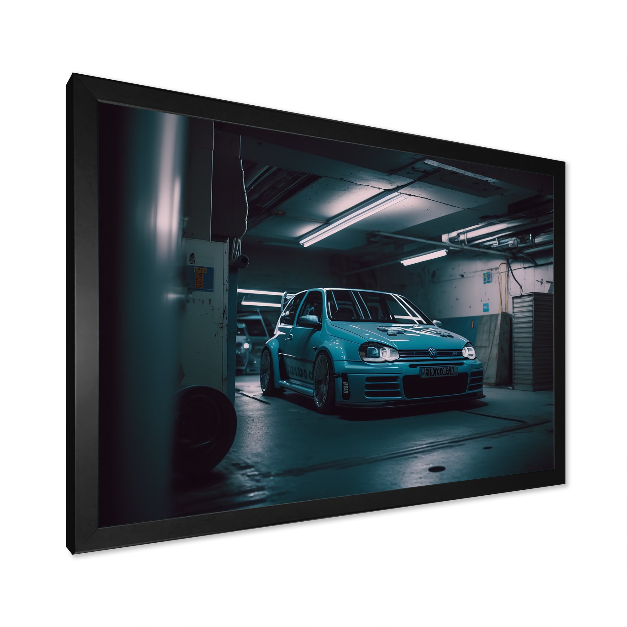 32R In Underground Garage - Car Exotic Canvas Wall Art