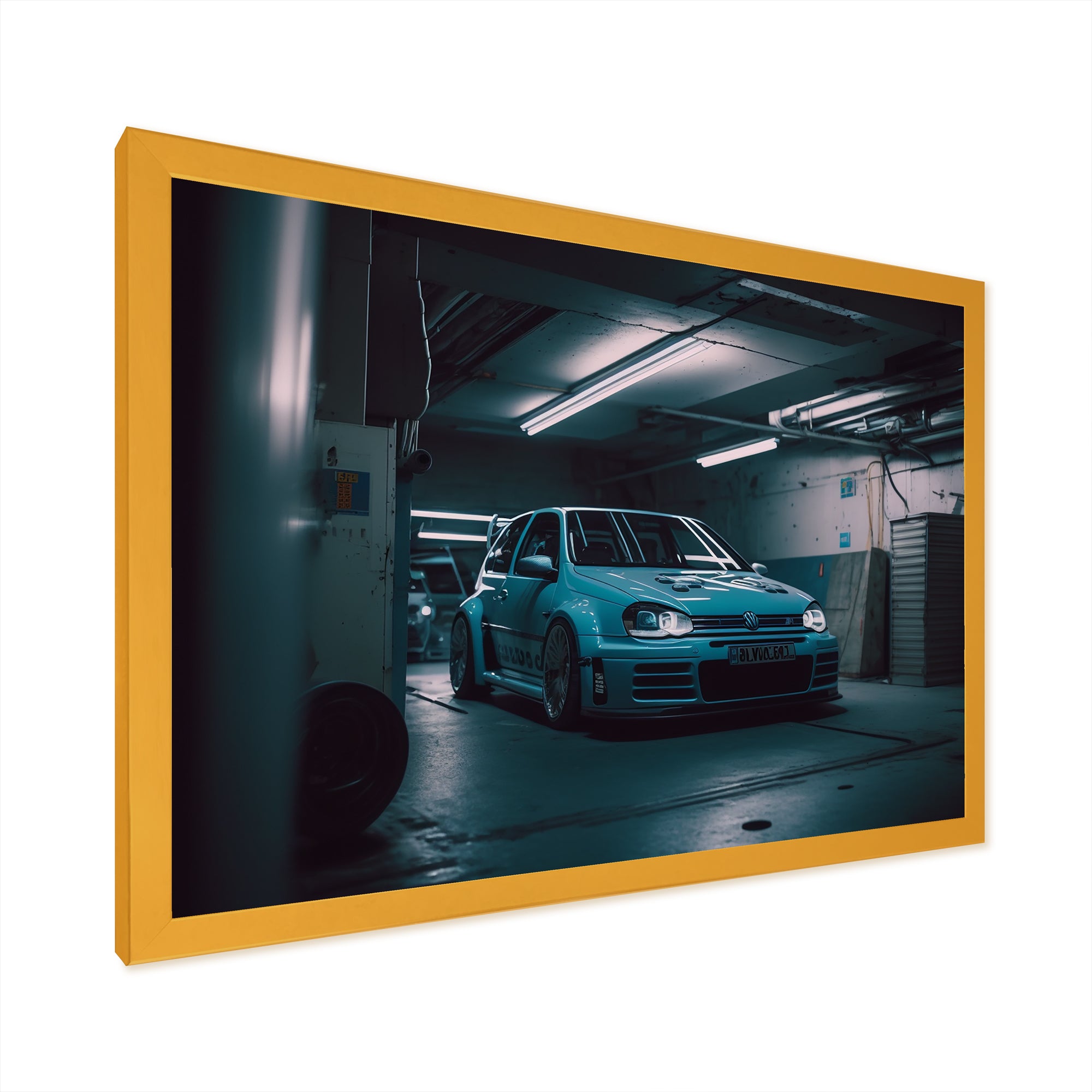 32R In Underground Garage - Car Exotic Canvas Wall Art