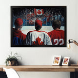 Hocky Players During Game - Sport Hockey Canvas Wall Art