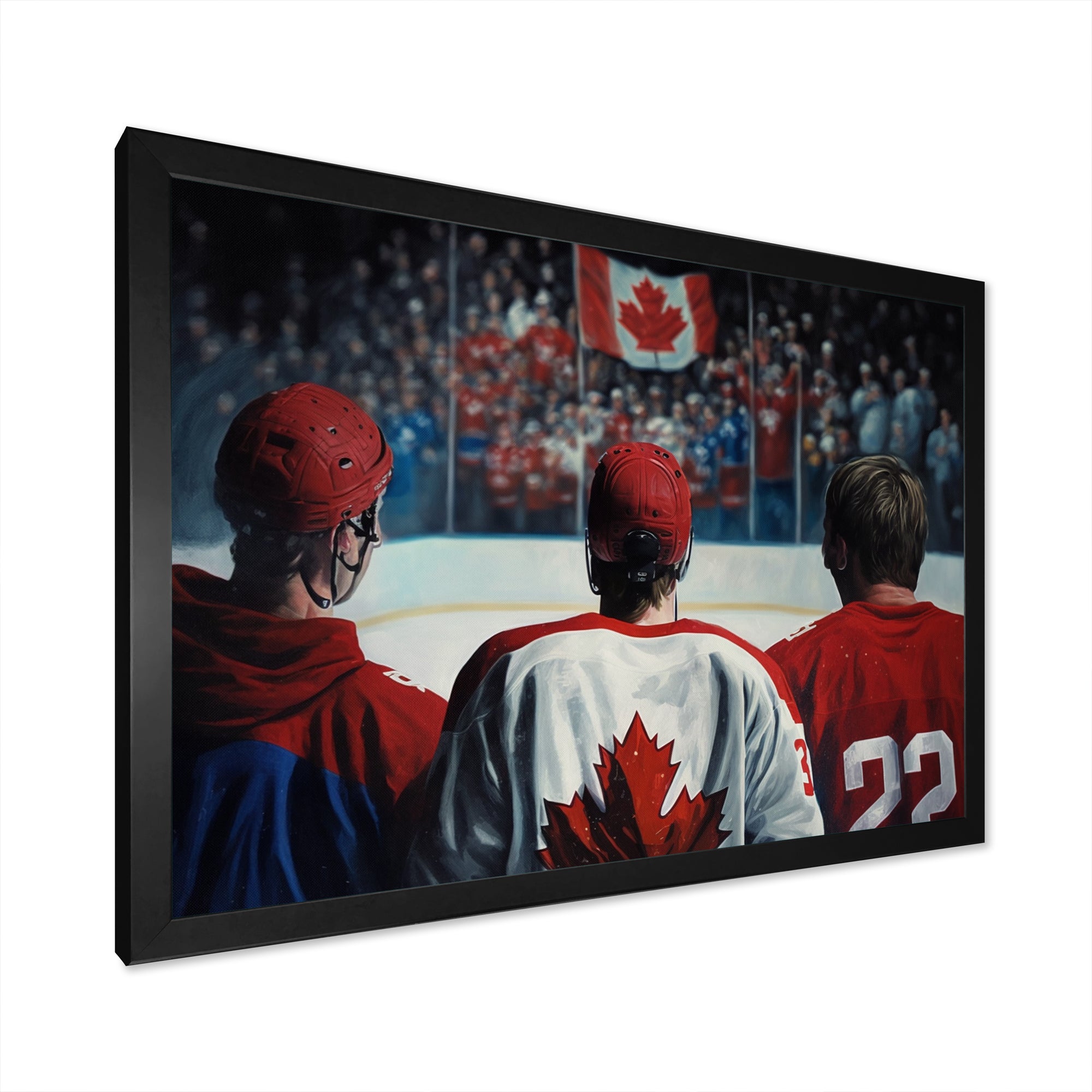 Hocky Players During Game - Sport Hockey Canvas Wall Art