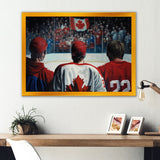 Hocky Players During Game - Sport Hockey Canvas Wall Art