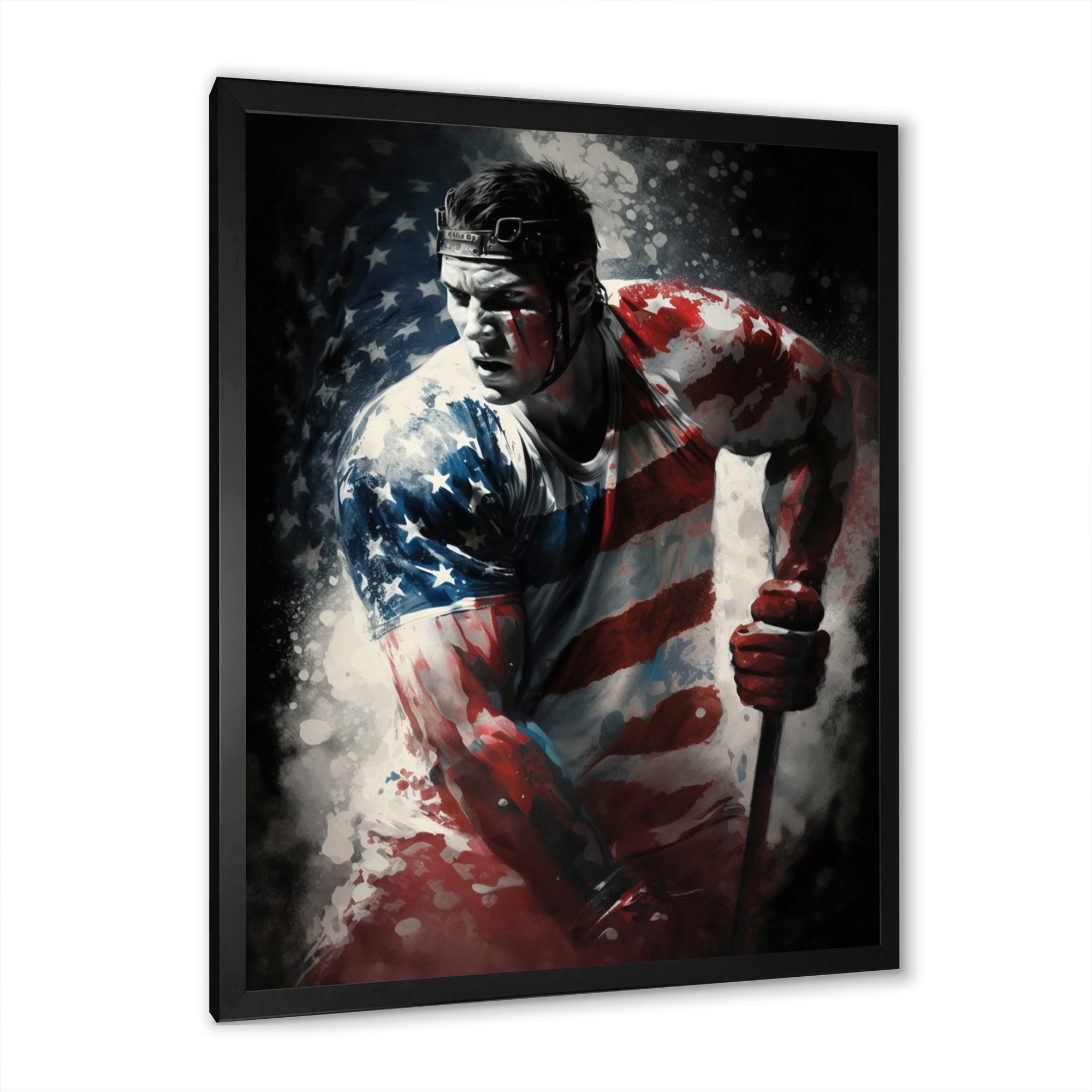 Hockey Playing On The Rink - Sport Hockey Canvas Wall Art