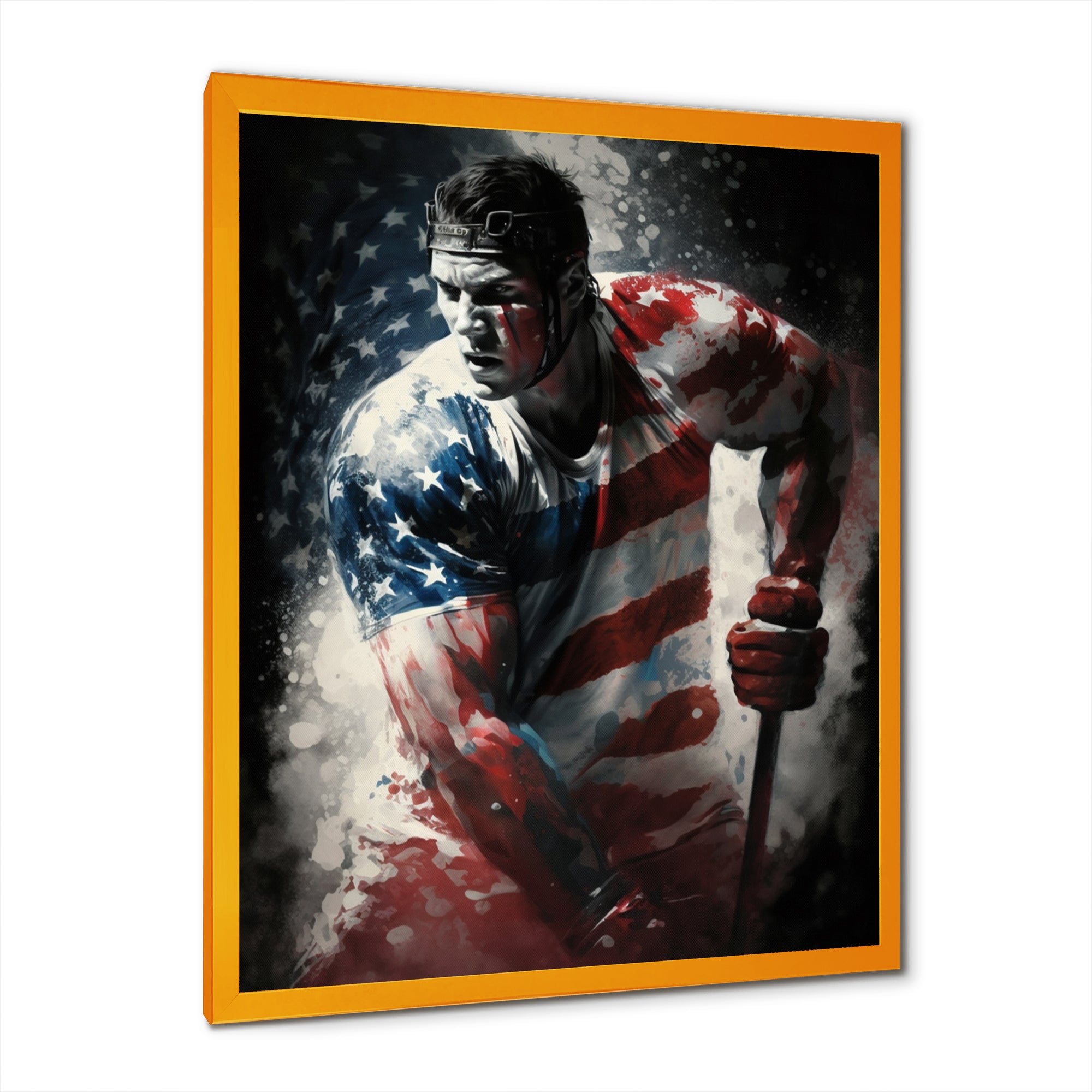 Hockey Playing On The Rink - Sport Hockey Canvas Wall Art