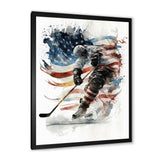 Hockey Player On The Rink During Game I - Sport Hockey Canvas Wall Art