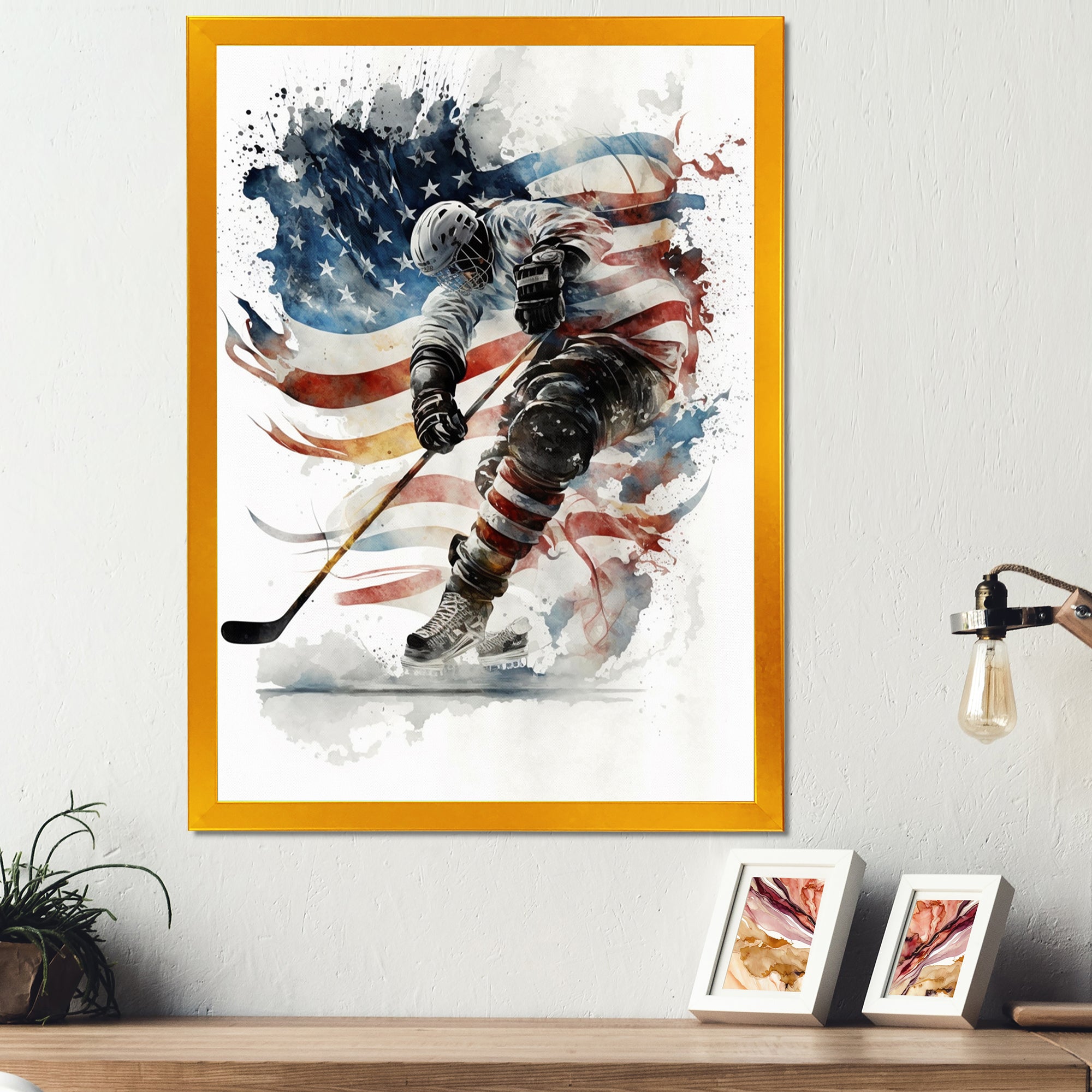 Hockey Player On The Rink During Game I - Sport Hockey Canvas Wall Art