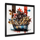 Goal Tender In Poutine I - Sport Hockey Canvas Wall Art