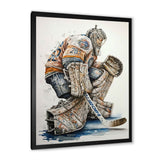Goal Keeper During Hockey Game I - Sport Hockey Canvas Wall Art