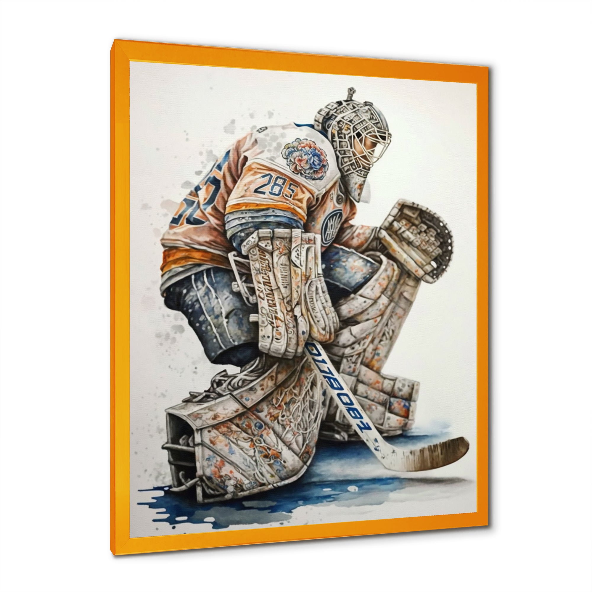 Goal Keeper During Hockey Game I - Sport Hockey Canvas Wall Art