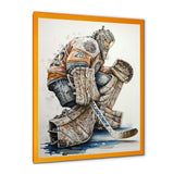 Goal Keeper During Hockey Game I - Sport Hockey Canvas Wall Art