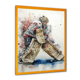Hockey Goalie On Ice During Play I - Sport Hockey Canvas Wall Art