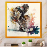 Hockey Goalie During The Hockey Game I - Sport Hockey Canvas Wall Art