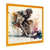 Hockey Goalie During The Hockey Game I - Sport Hockey Canvas Wall Art