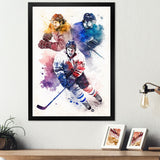 Three Hockey Players During Game I - Sport Hockey Canvas Wall Art