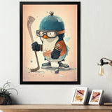 Anime Hockey Penguin - Sport Hockey Canvas Wall Art