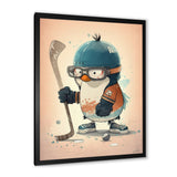 Anime Hockey Penguin - Sport Hockey Canvas Wall Art