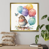 Brown Illustration Detailed Baby Bird - Bird Wall Decor
