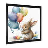 Brown Illustration Detailed Baby Rabbit - Brown Rabbit Wall Art