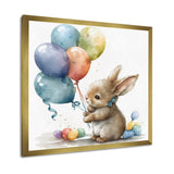 Brown Illustration Detailed Baby Rabbit - Brown Rabbit Wall Art