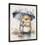 Hamster Rainy Day Umbrella - Hamster Canvas Wall Art