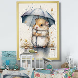 Hamster Rainy Day Umbrella - Hamster Canvas Wall Art