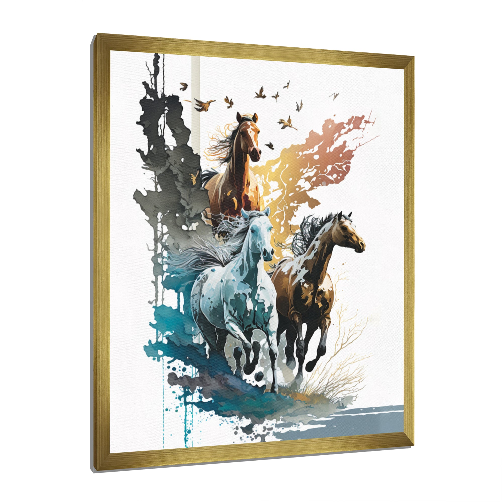 Three Horse Stampede - Horse Wall Decor