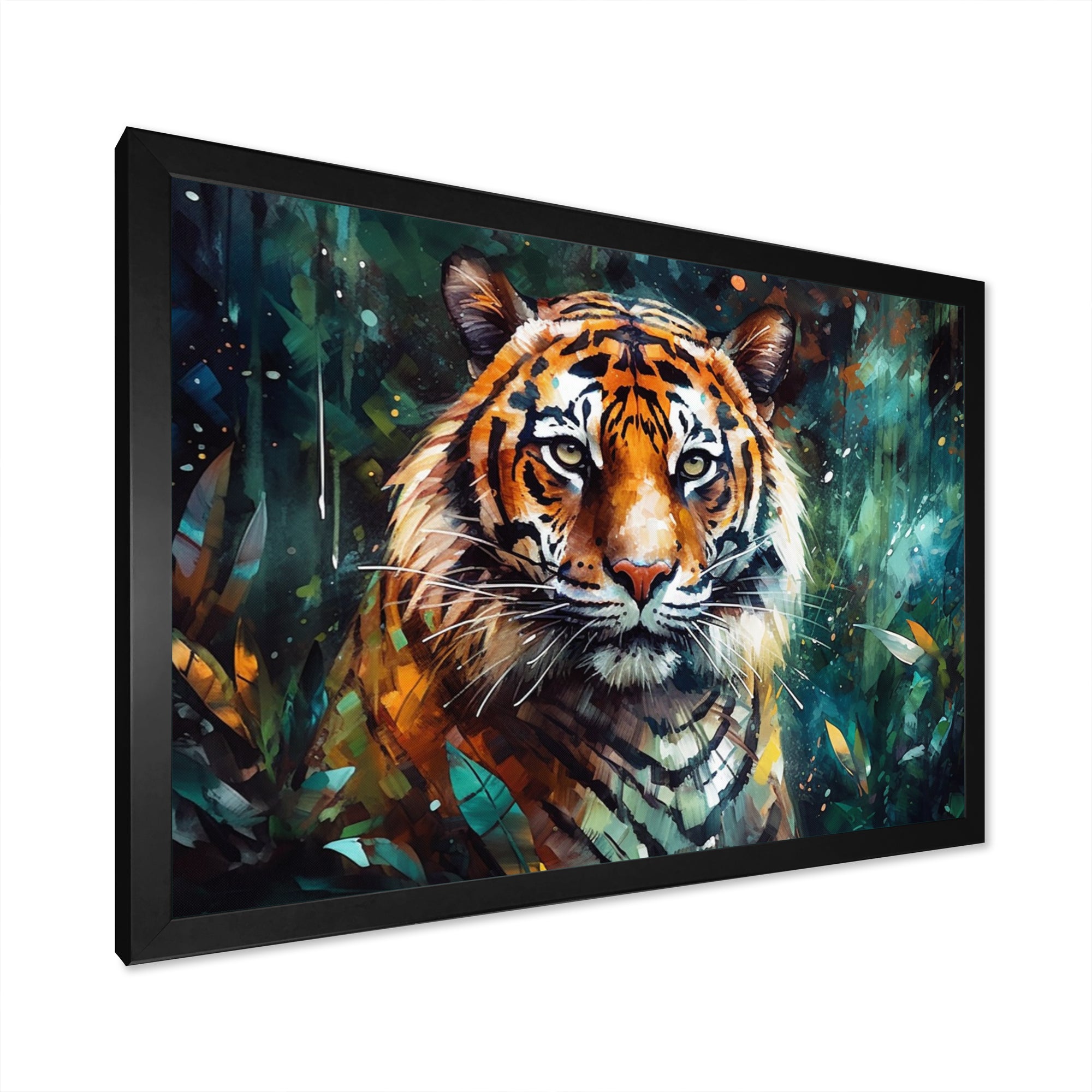 Colorful Tiger In The Wild - Yellow Tiger Wall Art