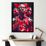 Basketball Game Face - Sport Basketball Canvas Wall Art