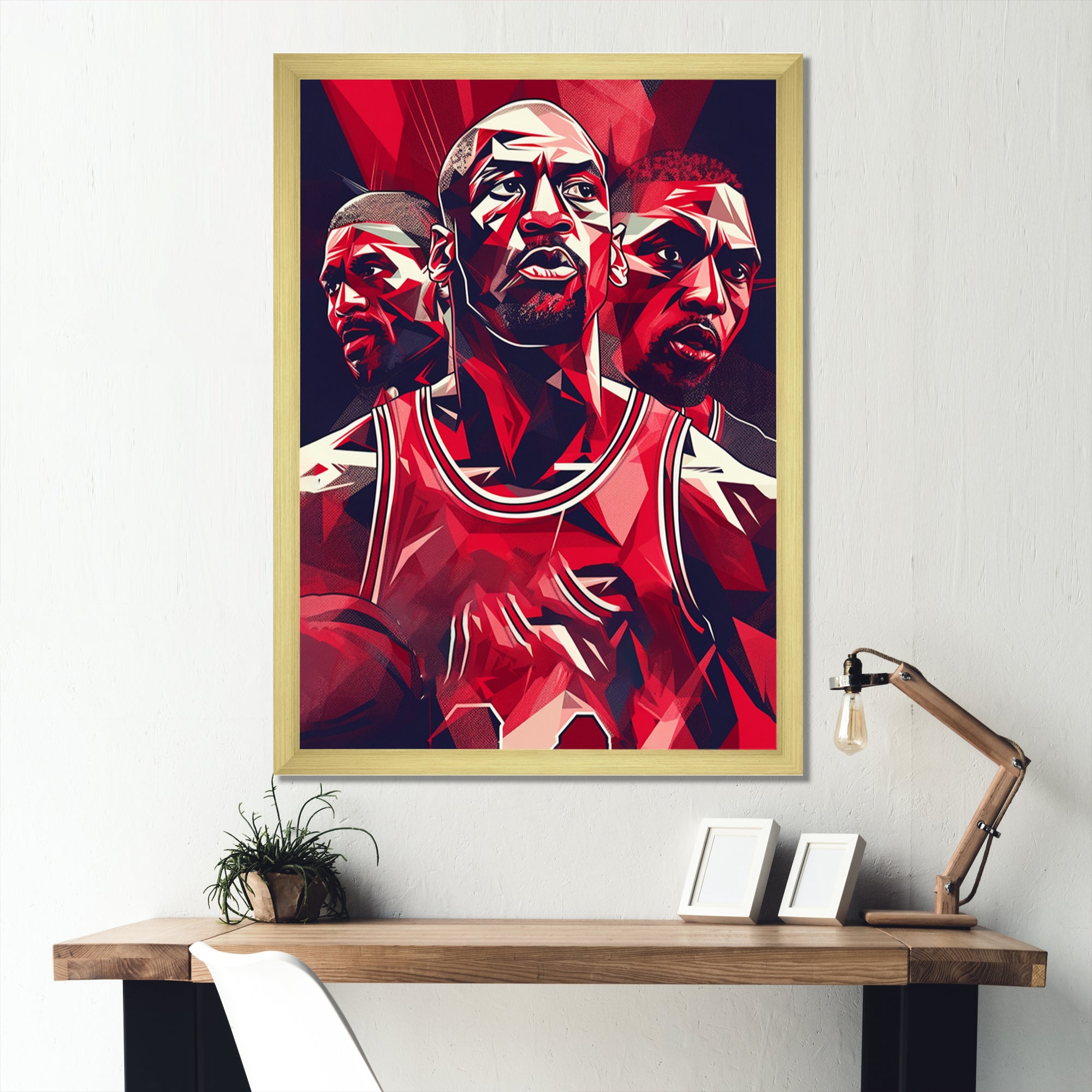 Basketball Game Face - Sport Basketball Canvas Wall Art