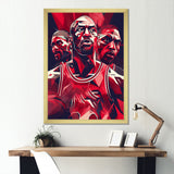 Basketball Game Face - Sport Basketball Canvas Wall Art