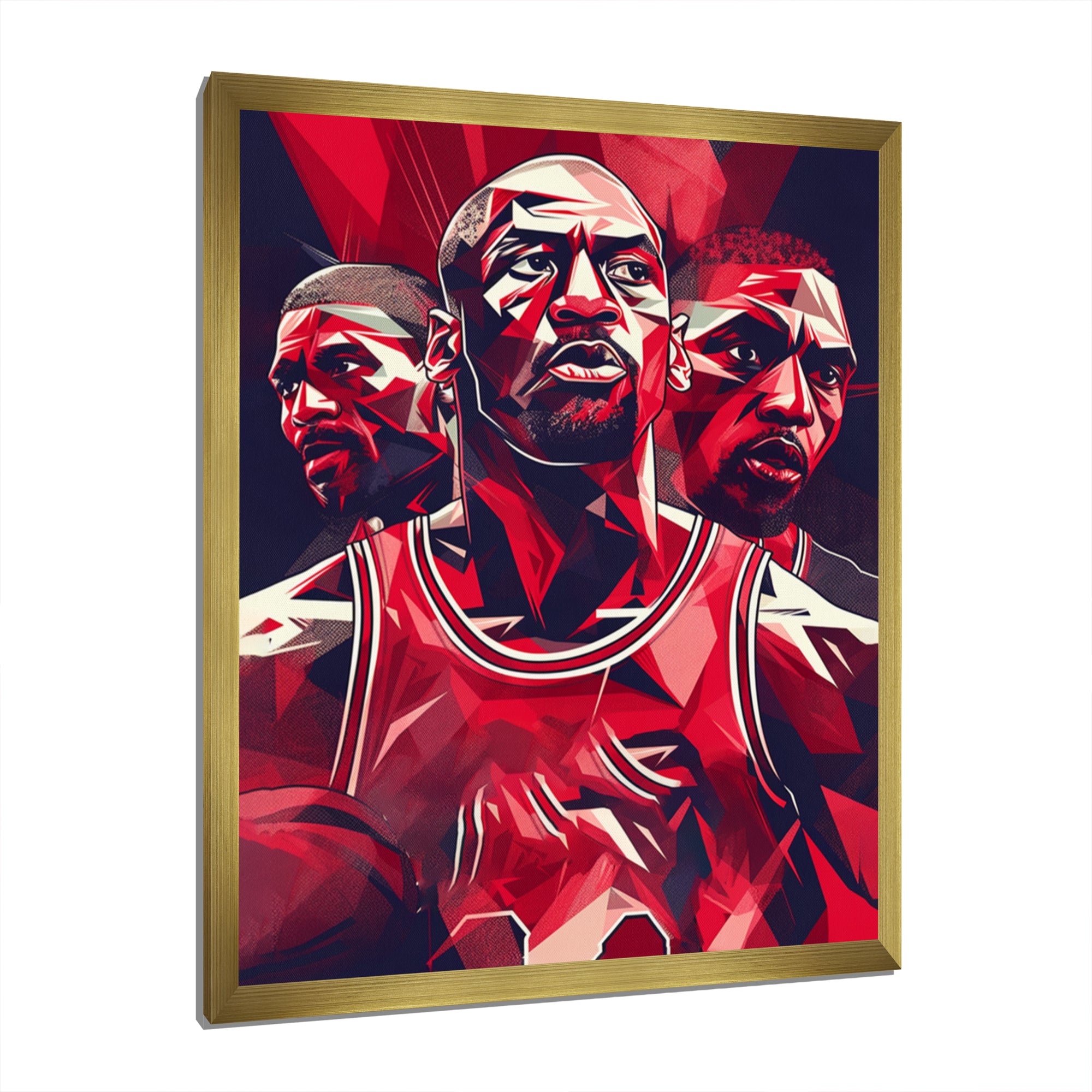 Basketball Game Face - Sport Basketball Canvas Wall Art
