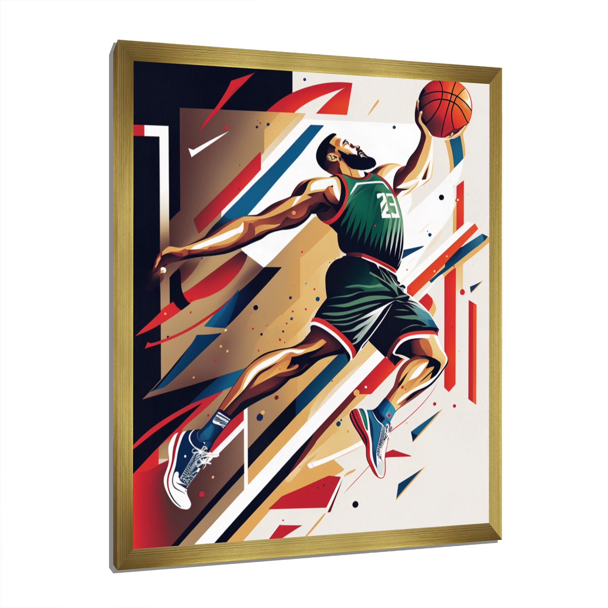 Basketball Slam Dunk - Sport Basketball Canvas Wall Art